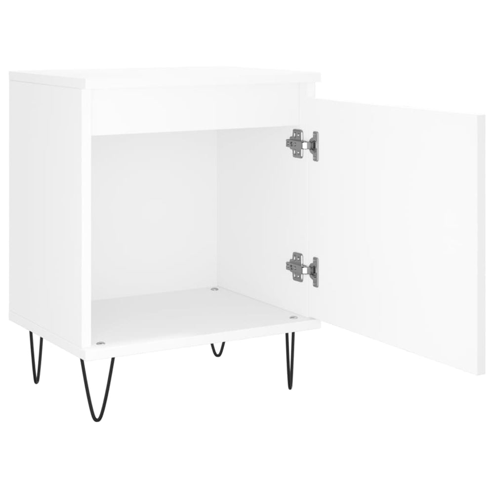 Nachtkastjes 2 st 40x30x50 cm bewerkt hout wit MeubelReus