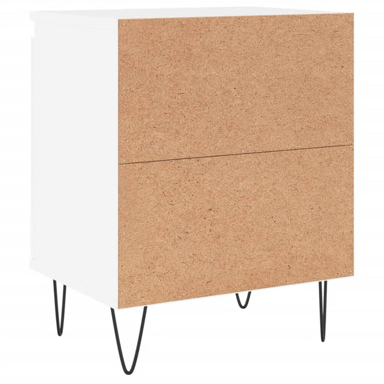 Nachtkastjes 2 st 40x30x50 cm bewerkt hout wit MeubelReus