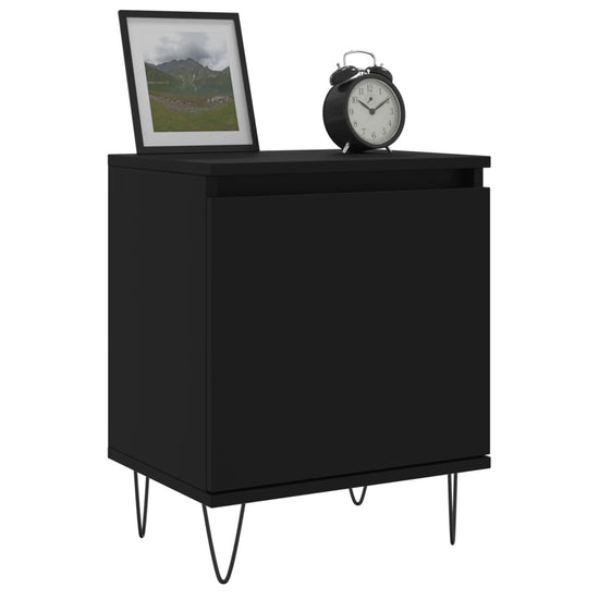 Nachtkastjes 2 st 40x30x50 cm bewerkt hout zwart MeubelReus