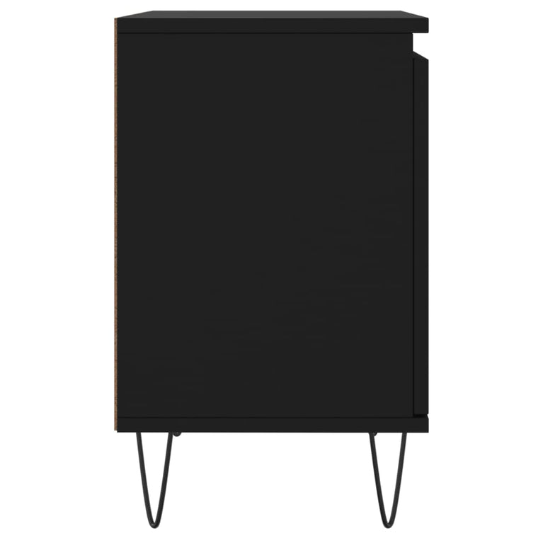 Nachtkastjes 2 st 40x30x50 cm bewerkt hout zwart MeubelReus
