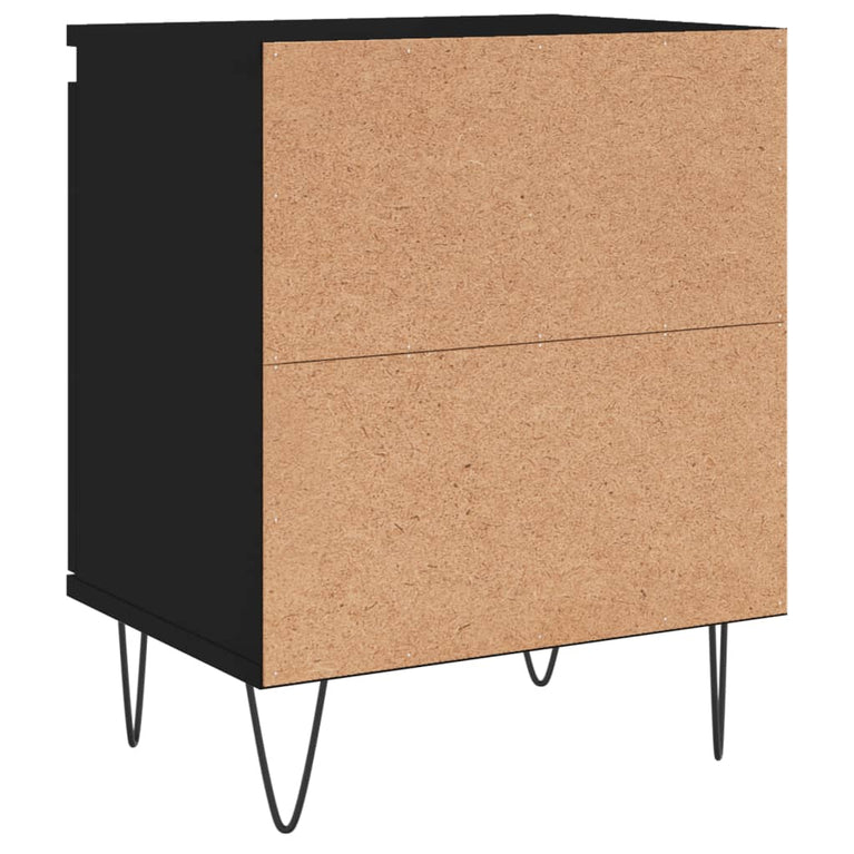 Nachtkastjes 2 st 40x30x50 cm bewerkt hout zwart MeubelReus