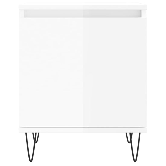 Nachtkastjes 2 st 40x30x50 cm bewerkt hout hoogglans wit MeubelReus