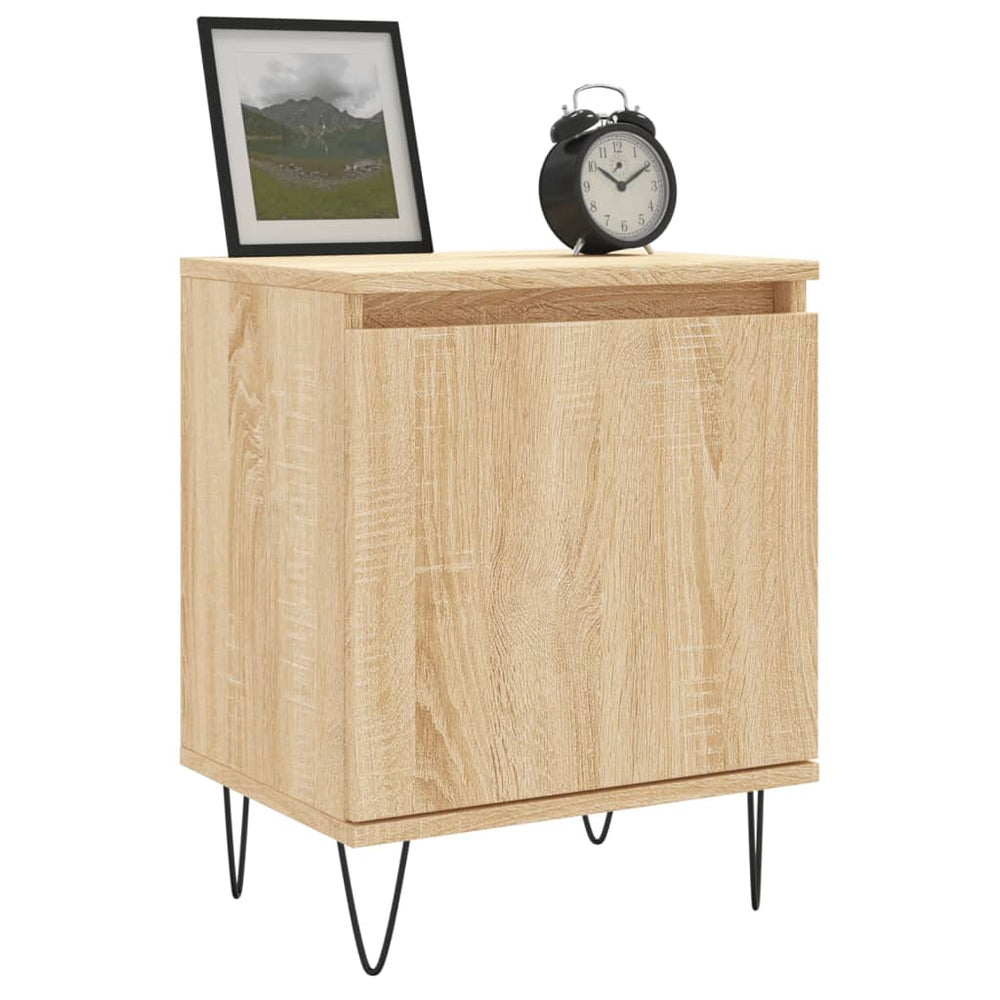 Nachtkastjes 2 st 40x30x50 cm bewerkt hout sonoma eikenkleurig MeubelReus