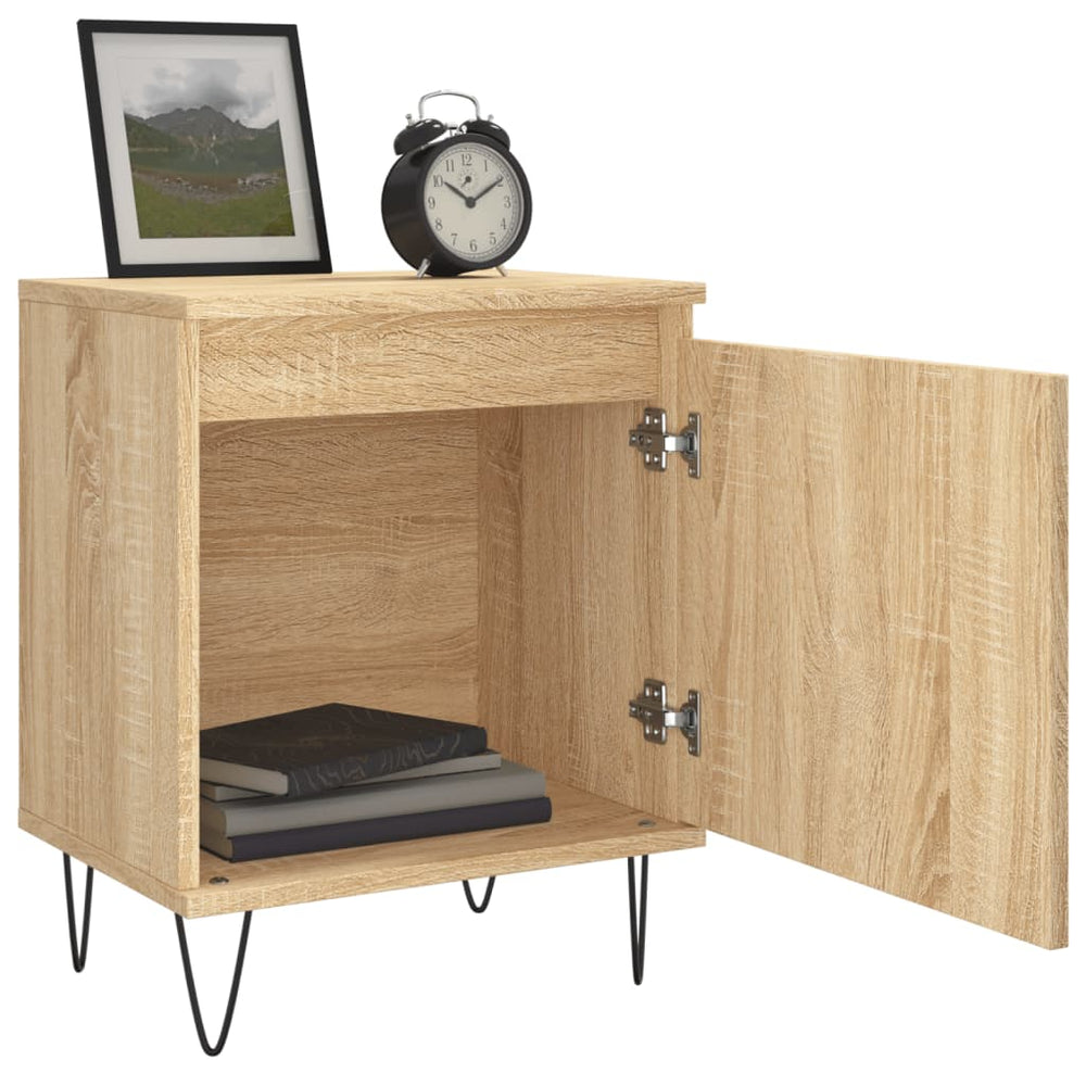 Nachtkastjes 2 st 40x30x50 cm bewerkt hout sonoma eikenkleurig MeubelReus