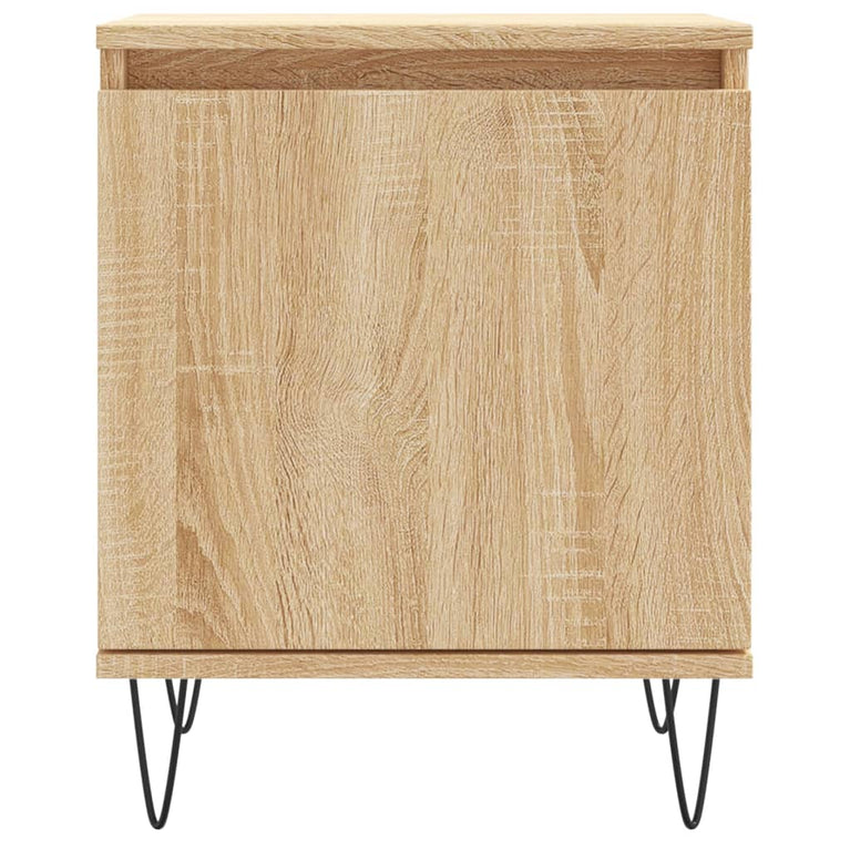 Nachtkastjes 2 st 40x30x50 cm bewerkt hout sonoma eikenkleurig MeubelReus