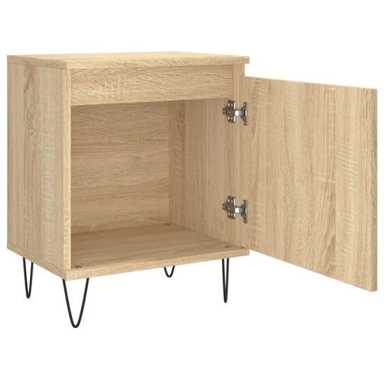 Nachtkastjes 2 st 40x30x50 cm bewerkt hout sonoma eikenkleurig MeubelReus