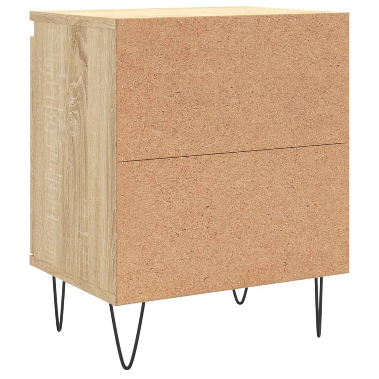 Nachtkastjes 2 st 40x30x50 cm bewerkt hout sonoma eikenkleurig MeubelReus