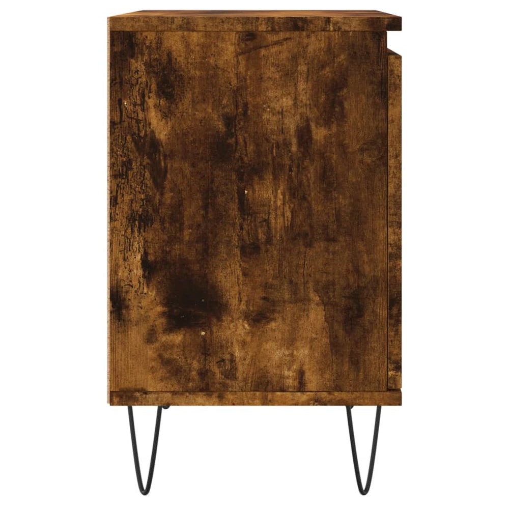 Nachtkastjes 2 st 40x30x50 cm bewerkt hout gerookt eikenkleurig MeubelReus
