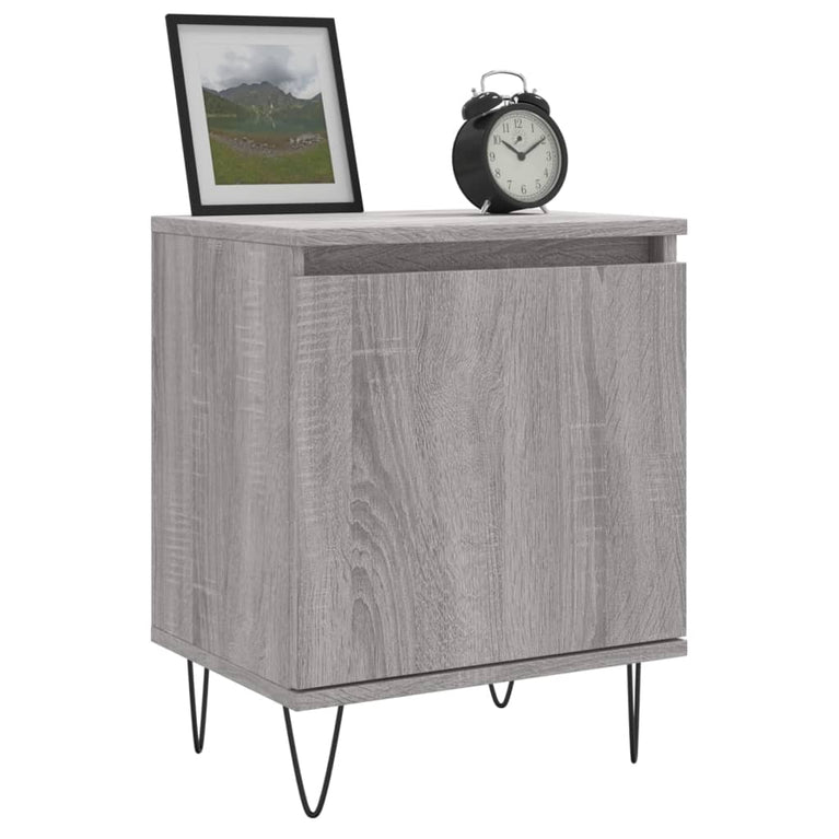 Nachtkastjes 2 st 40x30x50 cm bewerkt hout grijs sonoma eiken MeubelReus