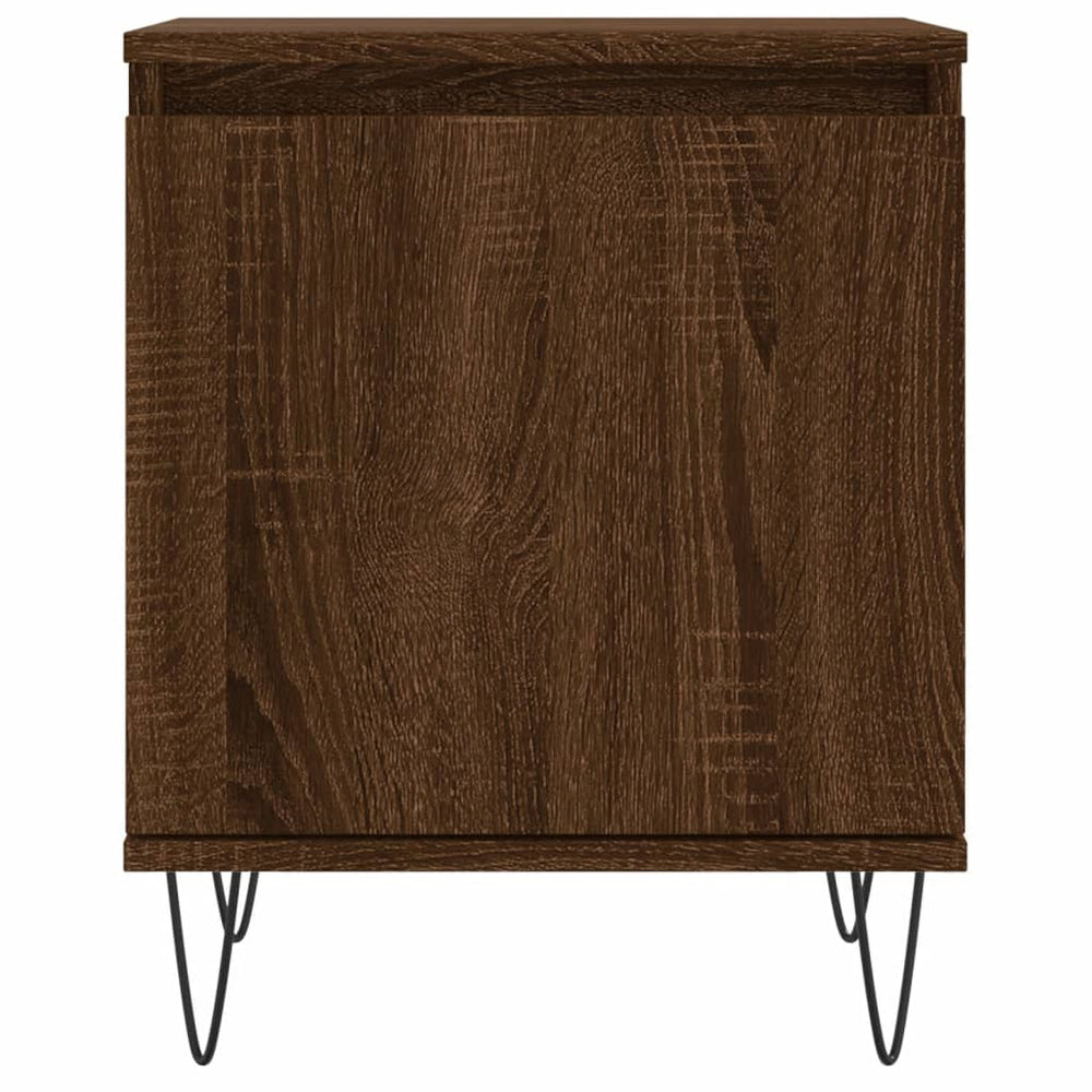 Nachtkastje 40x30x50 cm bewerkt hout bruin eikenkleur MeubelReus