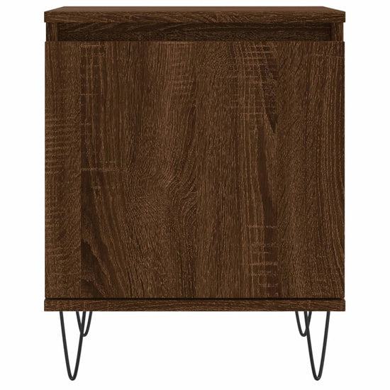 Nachtkastje 40x30x50 cm bewerkt hout bruin eikenkleur MeubelReus