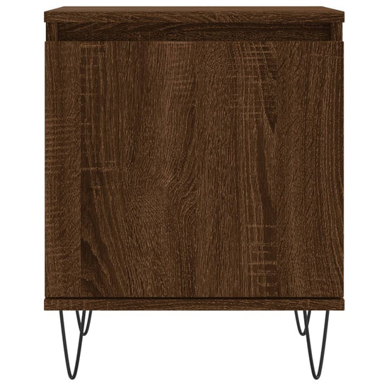 Nachtkastjes 2 st 40x30x50 cm bewerkt hout bruin eikenkleur MeubelReus