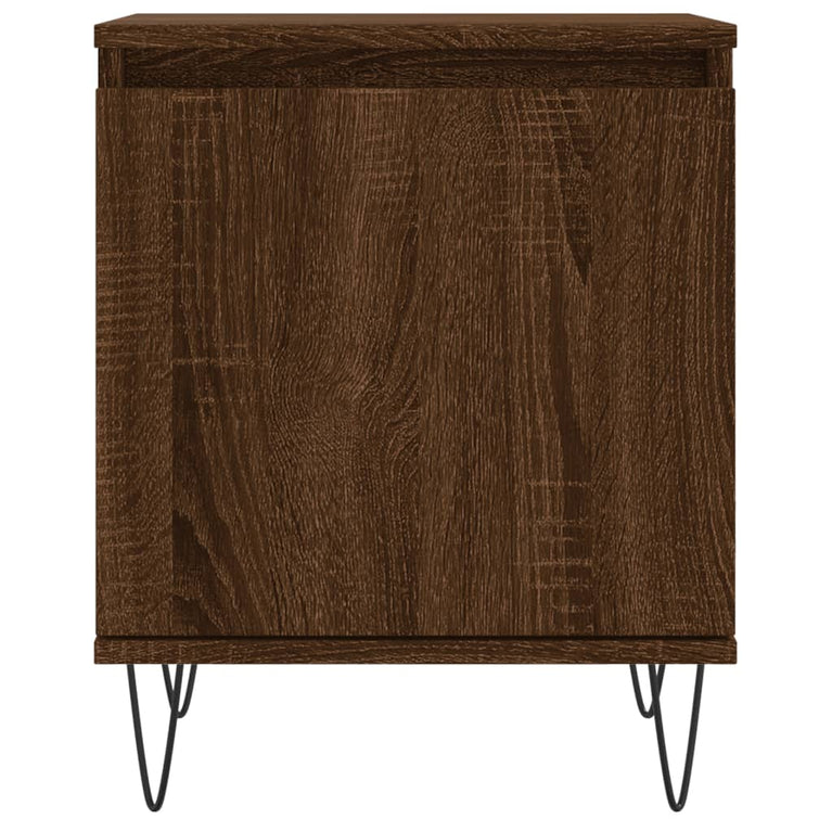Nachtkastjes 2 st 40x30x50 cm bewerkt hout bruin eikenkleur MeubelReus