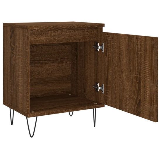Nachtkastjes 2 st 40x30x50 cm bewerkt hout bruin eikenkleur MeubelReus