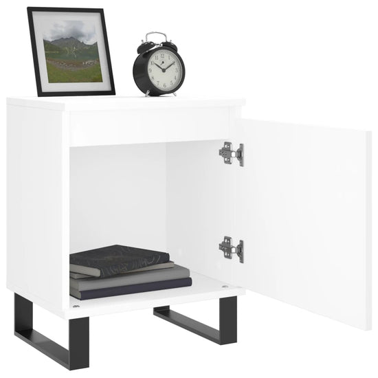 Nachtkastjes 2 st 40x30x50 cm bewerkt hout wit MeubelReus