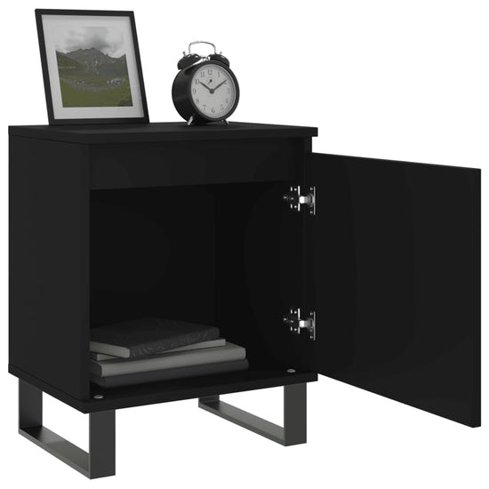 Nachtkastjes 2 st 40x30x50 cm bewerkt hout zwart MeubelReus
