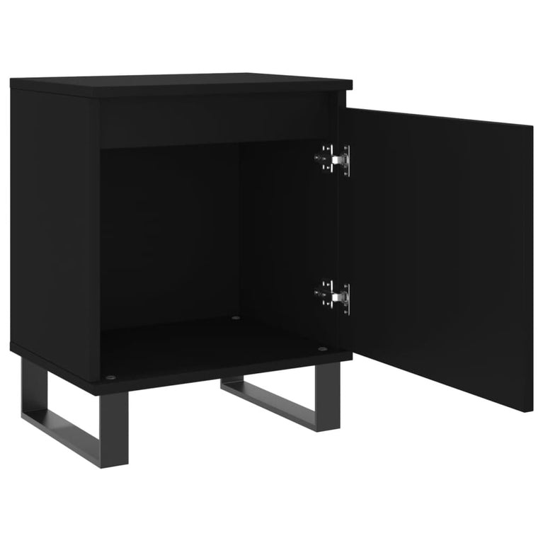Nachtkastjes 2 st 40x30x50 cm bewerkt hout zwart MeubelReus