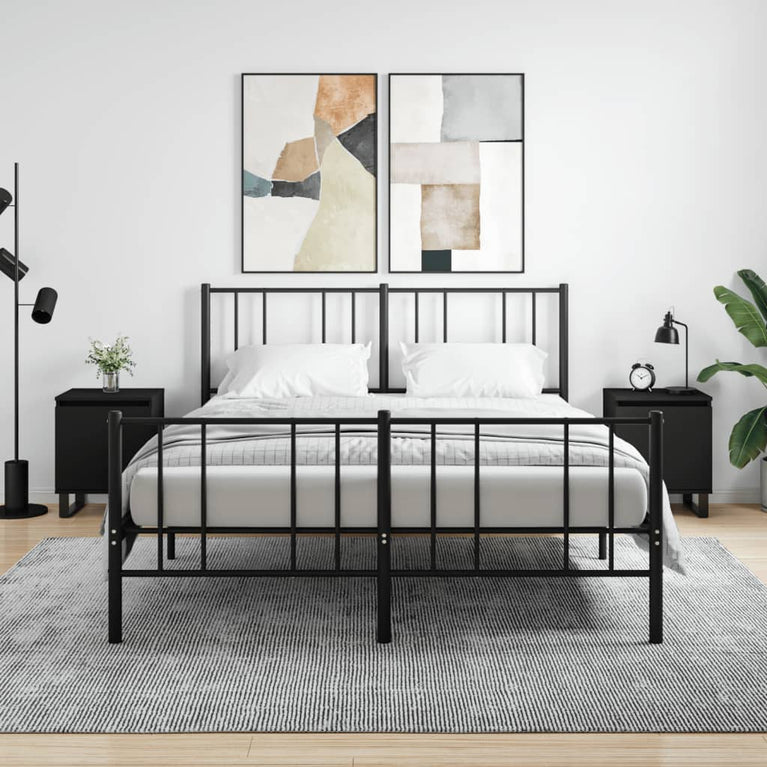 Nachtkastjes 2 st 40x30x50 cm bewerkt hout zwart MeubelReus