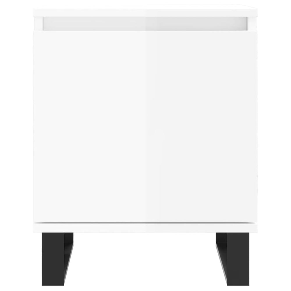Nachtkastjes 2 st 40x30x50 cm bewerkt hout hoogglans wit MeubelReus