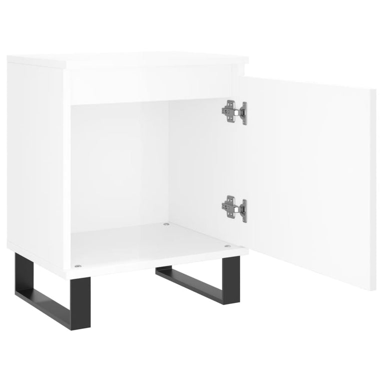 Nachtkastjes 2 st 40x30x50 cm bewerkt hout hoogglans wit MeubelReus