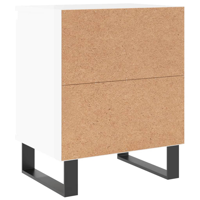 Nachtkastjes 2 st 40x30x50 cm bewerkt hout hoogglans wit MeubelReus