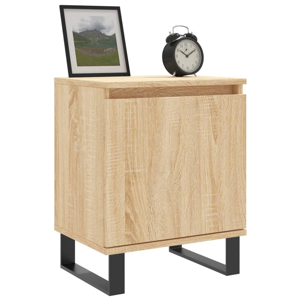 Nachtkastjes 2 st 40x30x50 cm bewerkt hout sonoma eikenkleurig MeubelReus