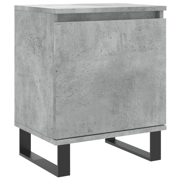 Nachtkastje 40x30x50 cm bewerkt hout betongrijs MeubelReus