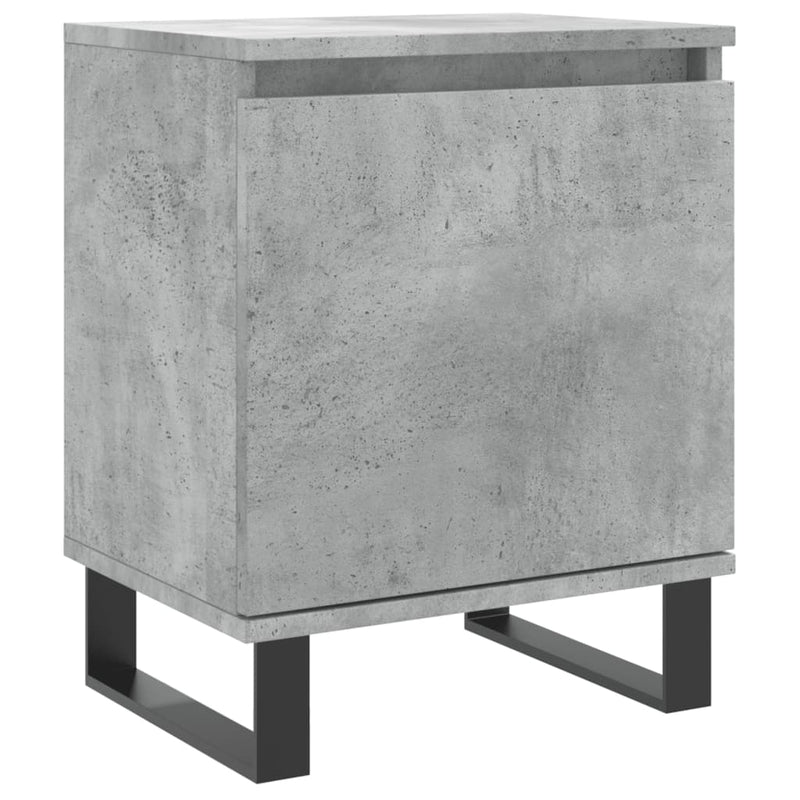 Nachtkastje 40x30x50 cm bewerkt hout betongrijs MeubelReus