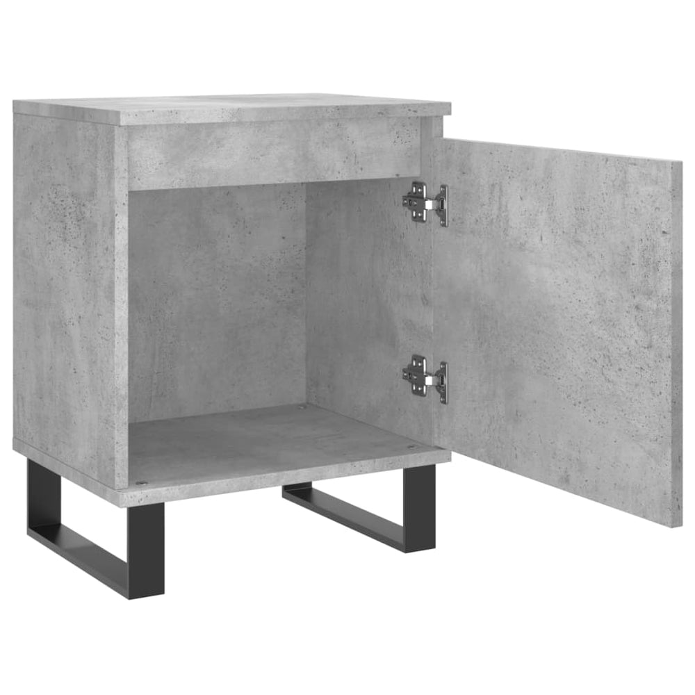 Nachtkastje 40x30x50 cm bewerkt hout betongrijs MeubelReus