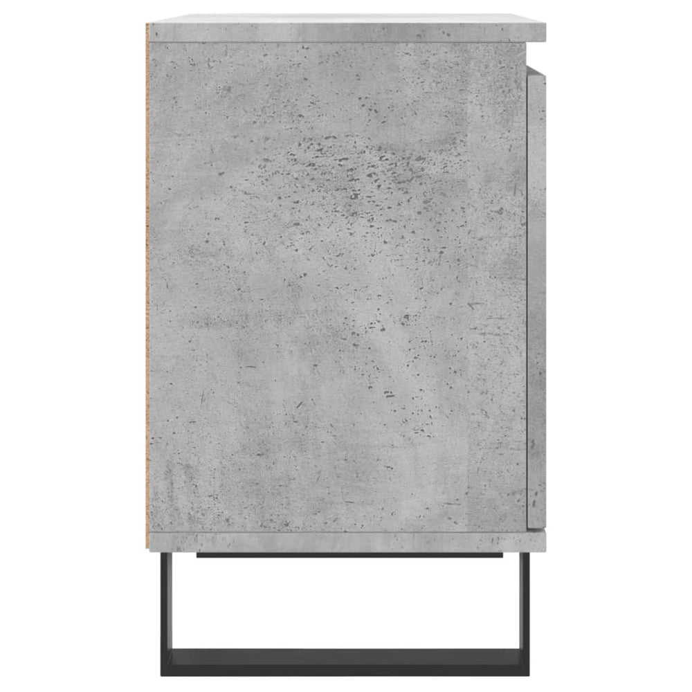Nachtkastje 40x30x50 cm bewerkt hout betongrijs MeubelReus