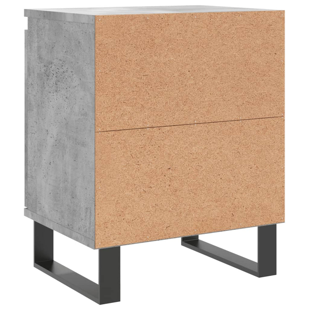 Nachtkastje 40x30x50 cm bewerkt hout betongrijs MeubelReus