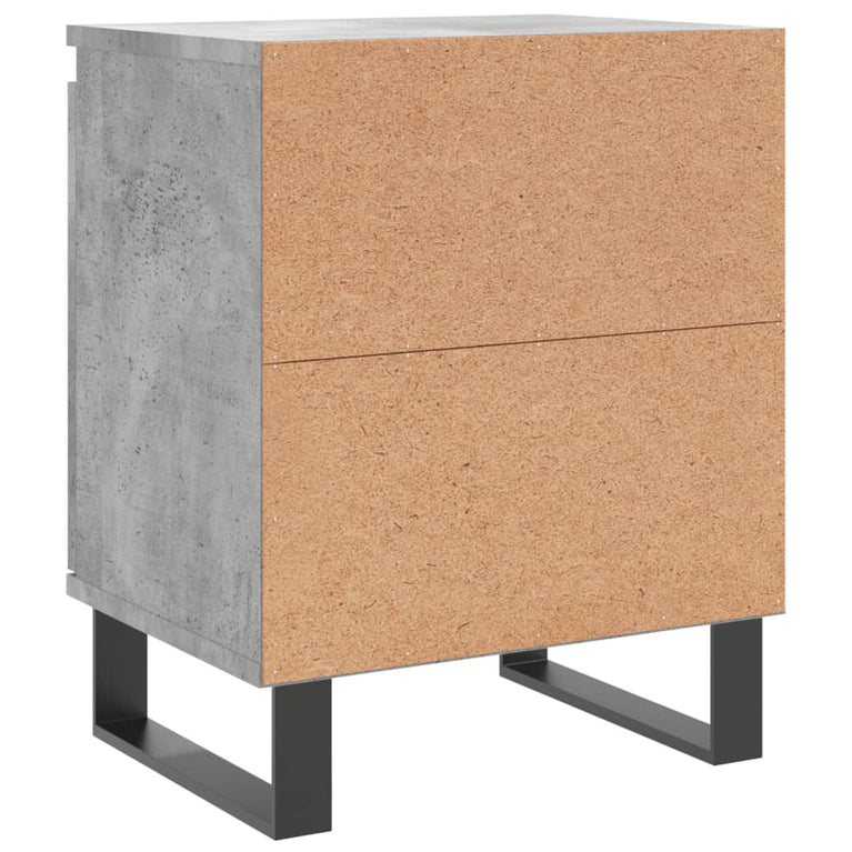Nachtkastje 40x30x50 cm bewerkt hout betongrijs MeubelReus