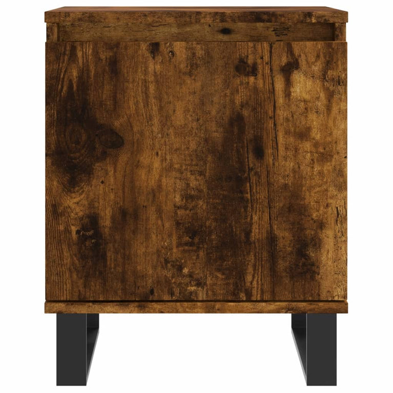 Nachtkastje 40x30x50 cm bewerkt hout gerookt eikenkleurig MeubelReus