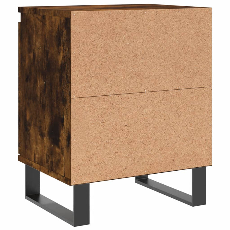 Nachtkastje 40x30x50 cm bewerkt hout gerookt eikenkleurig MeubelReus
