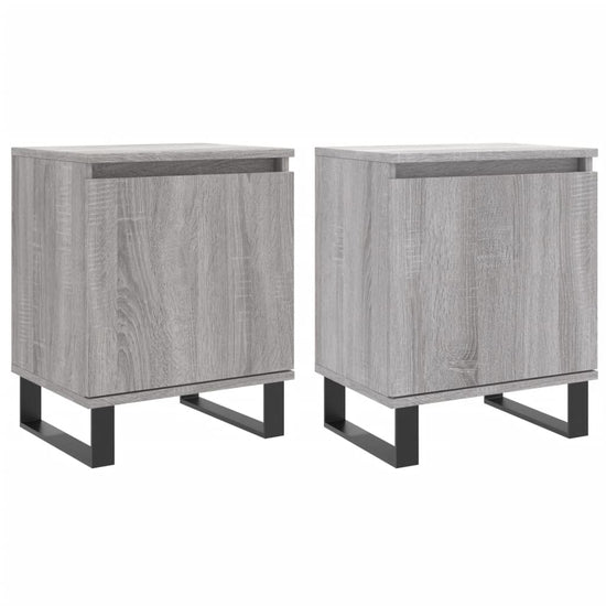Nachtkastjes 2 st 40x30x50 cm bewerkt hout grijs sonoma eiken MeubelReus