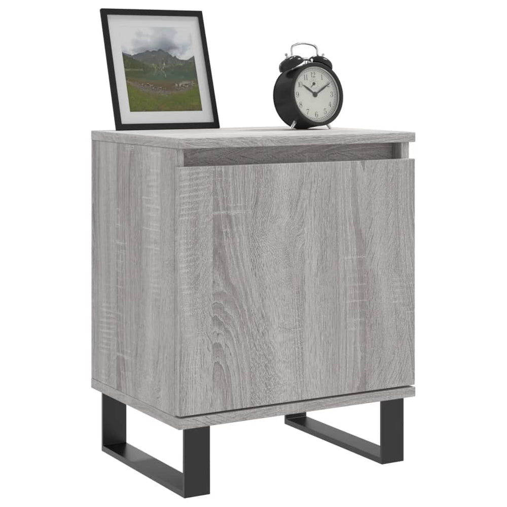 Nachtkastjes 2 st 40x30x50 cm bewerkt hout grijs sonoma eiken MeubelReus
