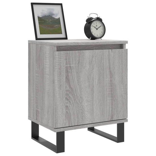Nachtkastjes 2 st 40x30x50 cm bewerkt hout grijs sonoma eiken MeubelReus