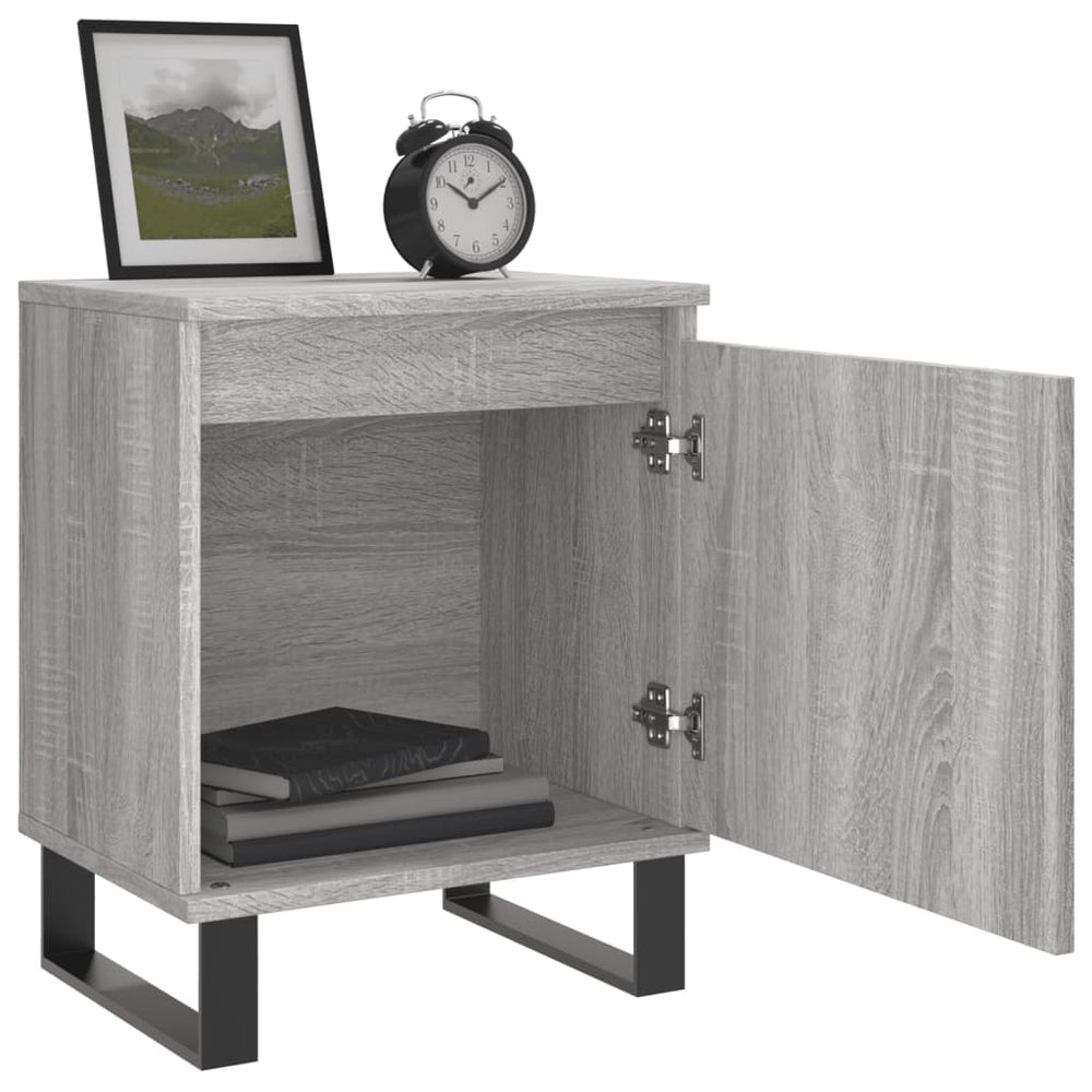 Nachtkastjes 2 st 40x30x50 cm bewerkt hout grijs sonoma eiken MeubelReus