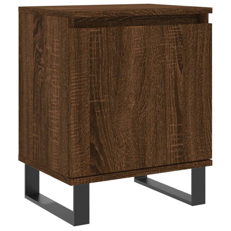 Nachtkastje 40x30x50 cm bewerkt hout bruin eikenkleur MeubelReus
