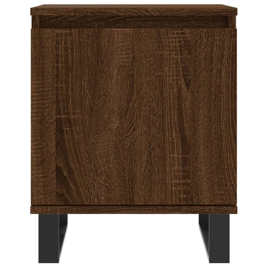 Nachtkastje 40x30x50 cm bewerkt hout bruin eikenkleur MeubelReus