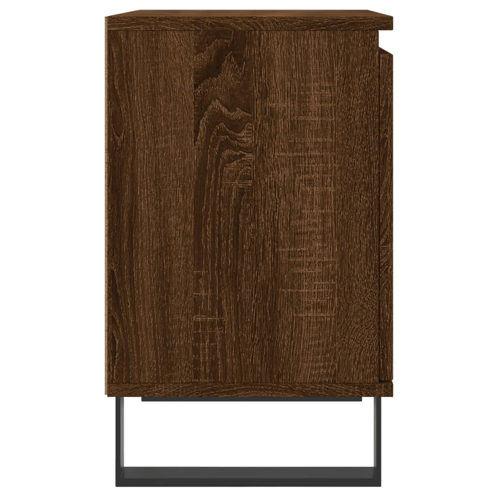 Nachtkastje 40x30x50 cm bewerkt hout bruin eikenkleur MeubelReus
