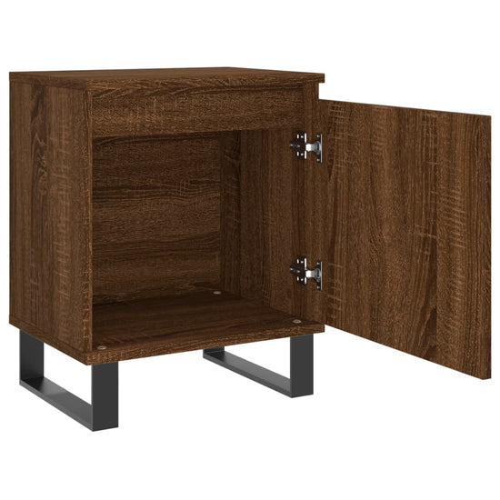 Nachtkastjes 2 st 40x30x50 cm bewerkt hout bruin eikenkleur MeubelReus