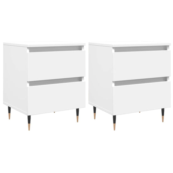 Nachtkastjes 2 st 40x35x50 cm bewerkt hout wit MeubelReus