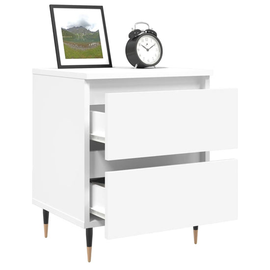 Nachtkastjes 2 st 40x35x50 cm bewerkt hout wit MeubelReus