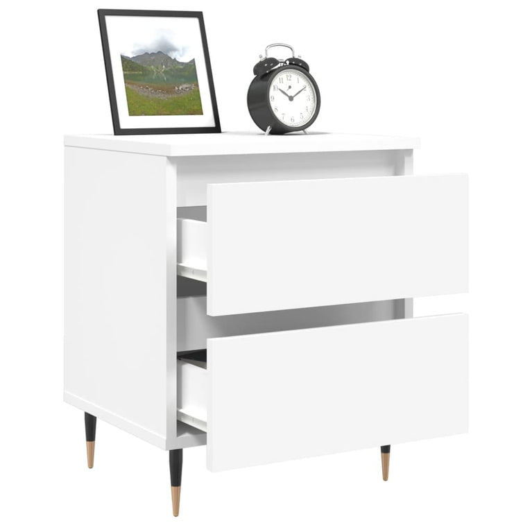 Nachtkastjes 2 st 40x35x50 cm bewerkt hout wit MeubelReus
