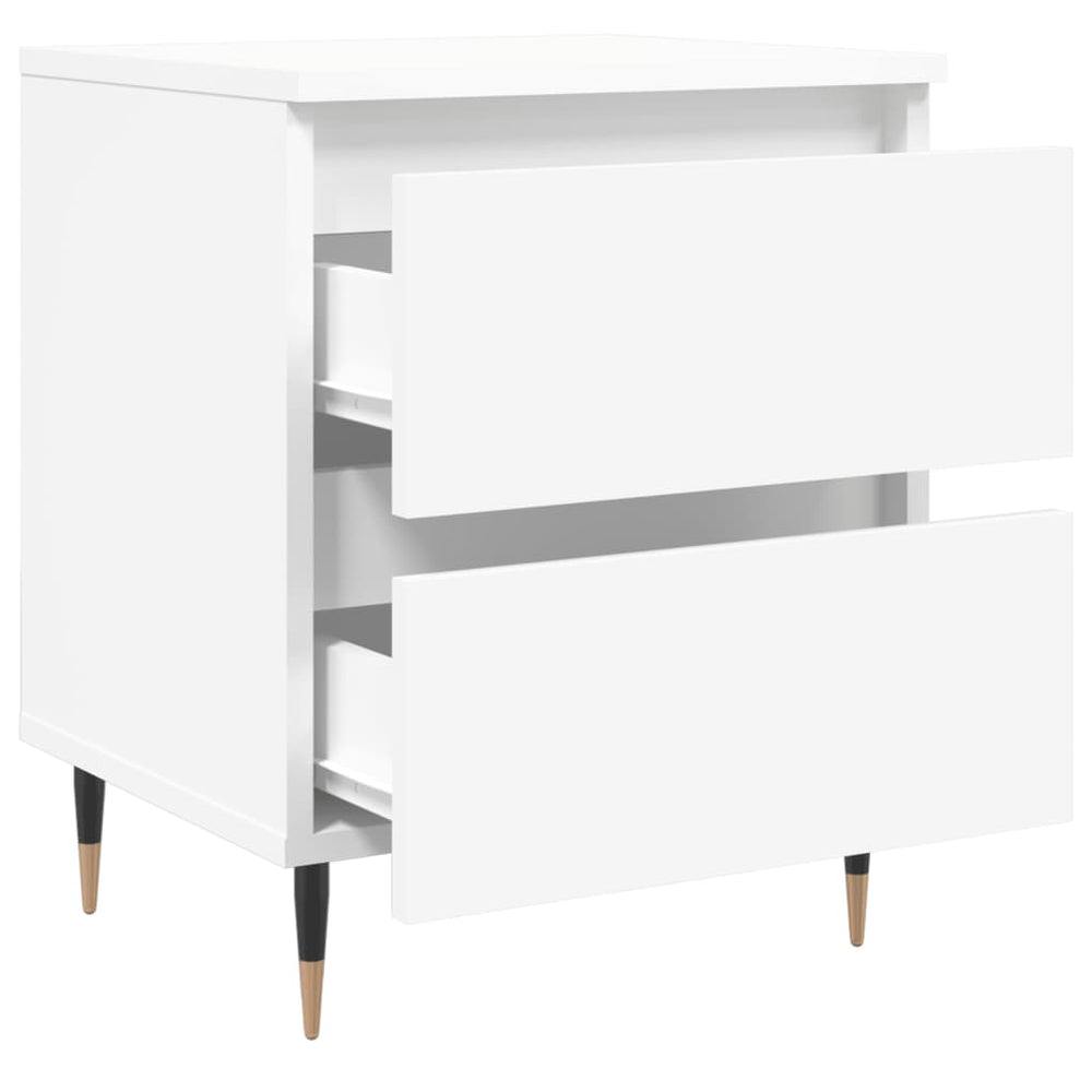 Nachtkastjes 2 st 40x35x50 cm bewerkt hout wit MeubelReus