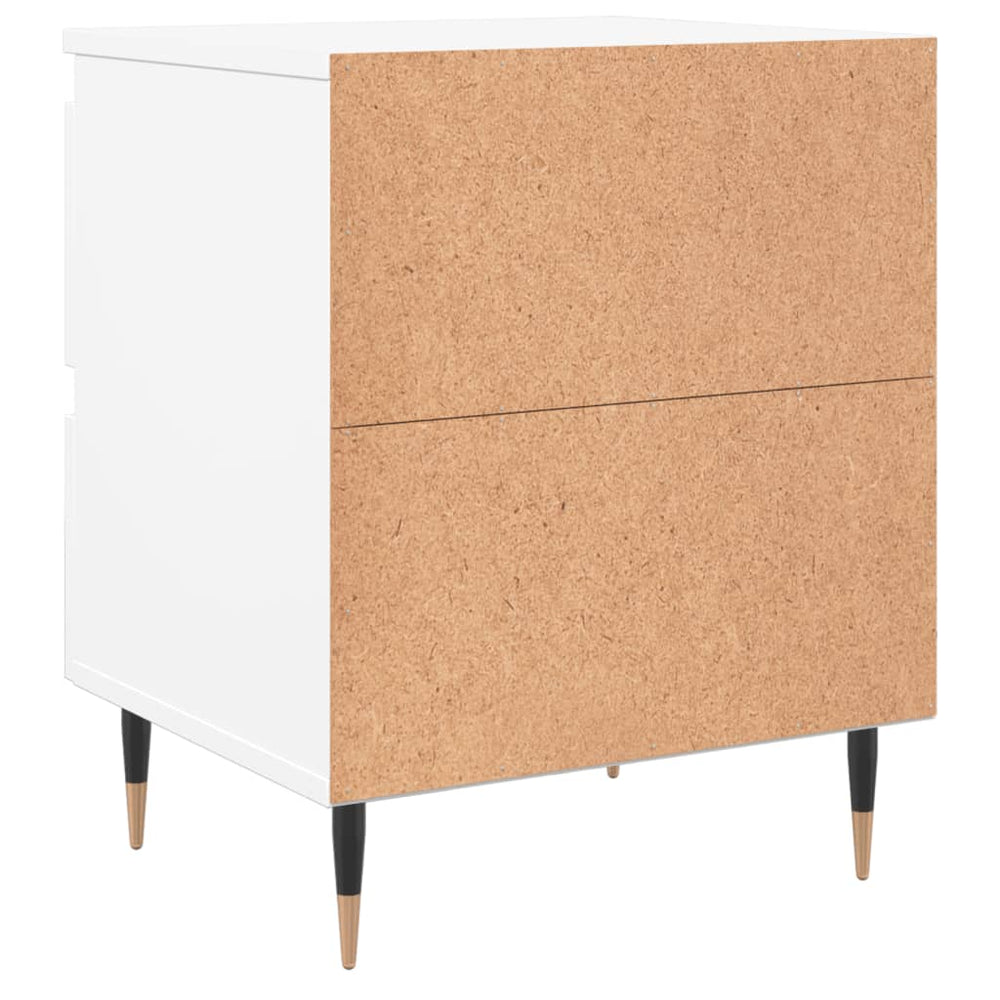 Nachtkastjes 2 st 40x35x50 cm bewerkt hout wit MeubelReus