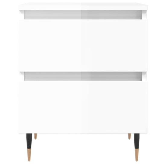 Nachtkastjes 2 st 40x35x50 cm bewerkt hout hoogglans wit MeubelReus