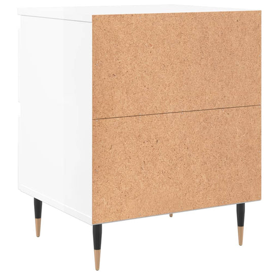Nachtkastjes 2 st 40x35x50 cm bewerkt hout hoogglans wit MeubelReus
