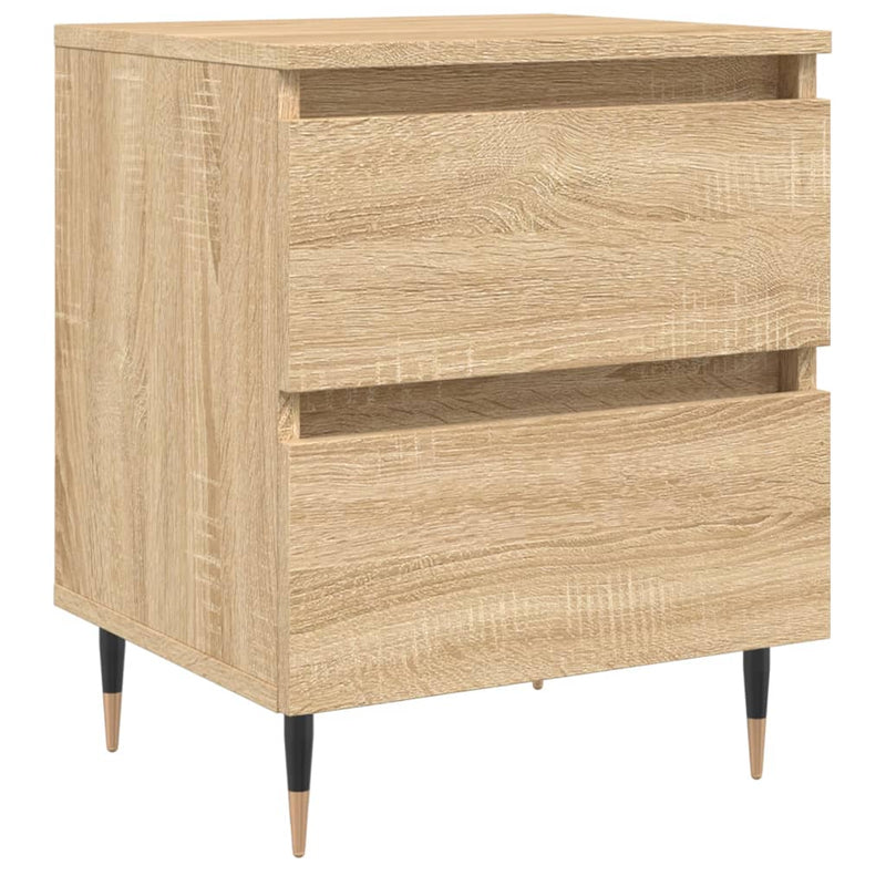 Nachtkastje 40x35x50 cm bewerkt hout sonoma eikenkleurig MeubelReus